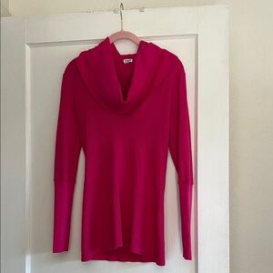 Splendid Vibrant Pink Cowl Neck Sweater